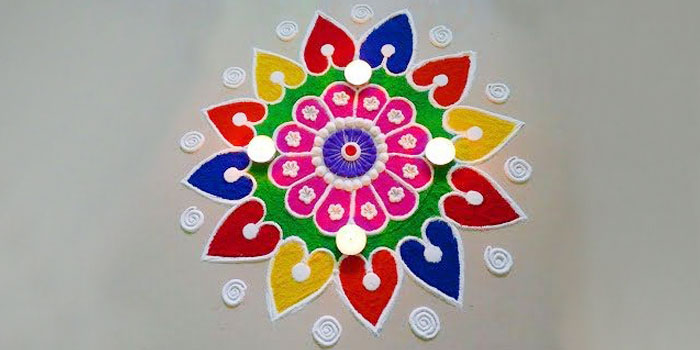 Rangoli design for vastu puja