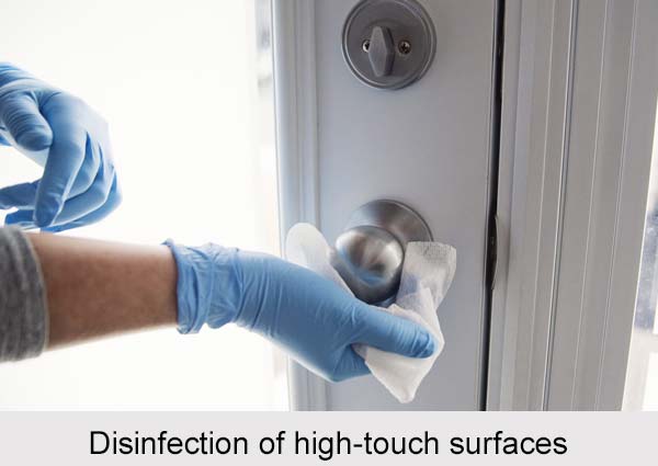 Disinfection of high-touch surfaces
