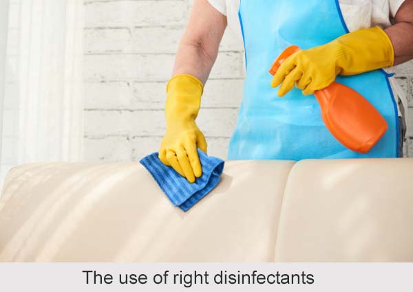 The use of right disinfectants