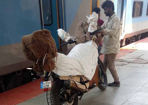 Bike transport by train