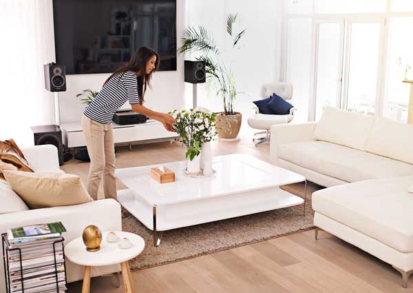 Clean living room