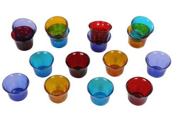 Glass crockery for tea light diyas