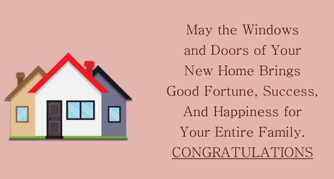 congratulation messages for new home