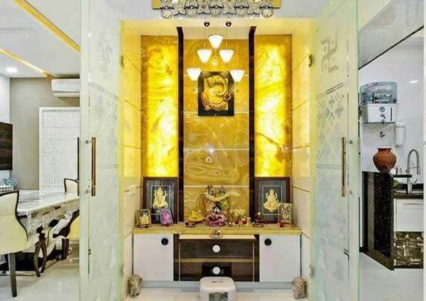 Glass mandir designs for Indian homes