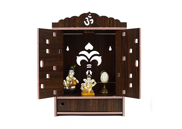 small wooden Indian mandir design for homes