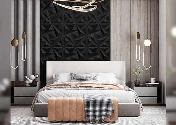 Dark PVC wall panel design