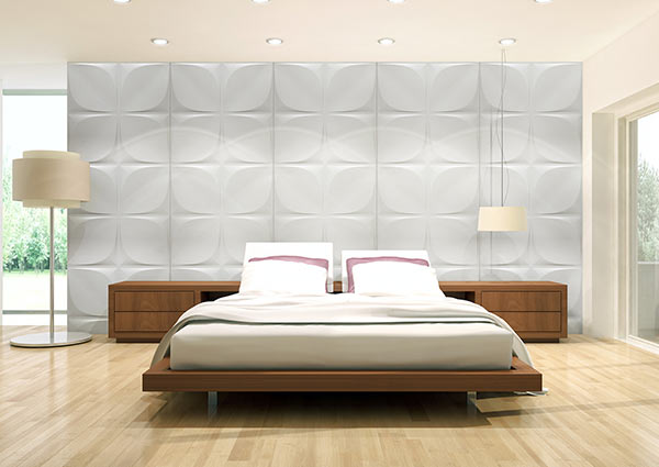 Light coloured PVC wall panel design