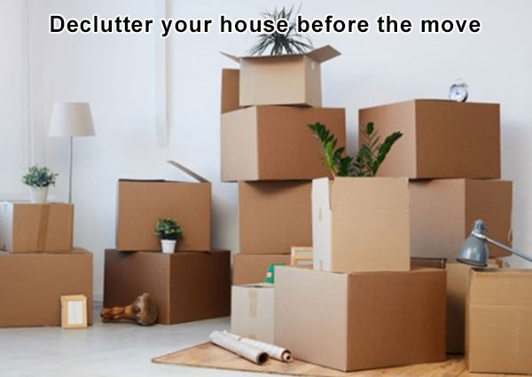 Declutter your house before the move
