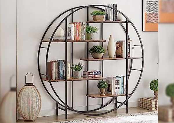 Round bookshelves