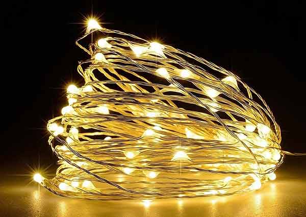 Add fairy lights for krishna janmashtami decoration