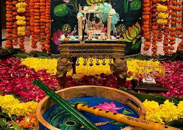 Flower decoration for krishna janmashtami