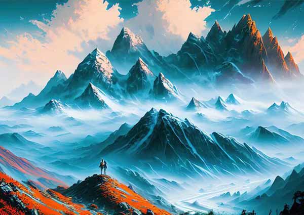 painting-of-mountains
