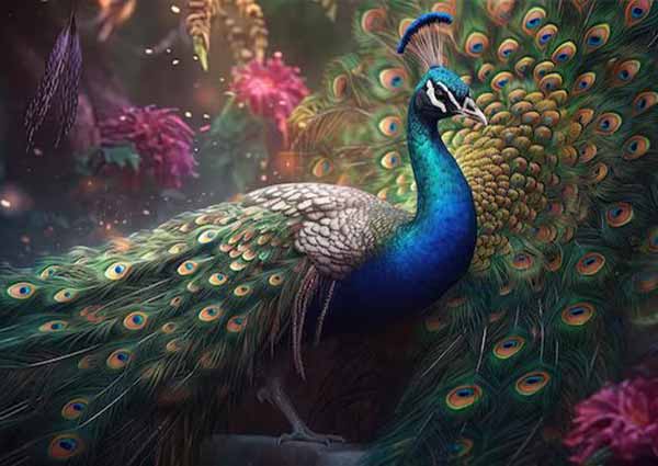 paintings-of-peacock