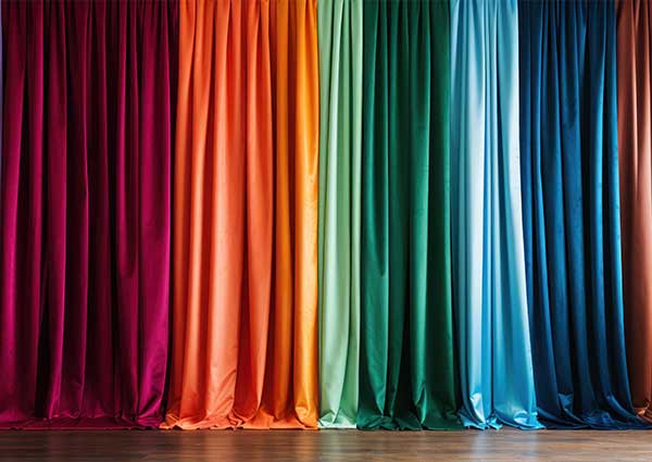 Colourful Drapes and Curtains