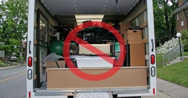 List of Things Not to Put in a Truck While Shifting Home