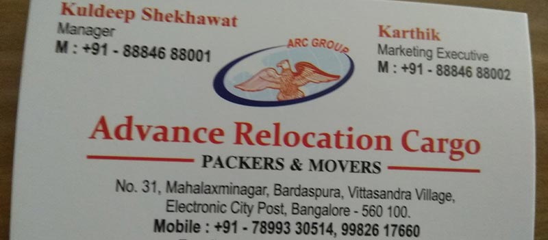 Advance Relocation Cargo Packers And Movers