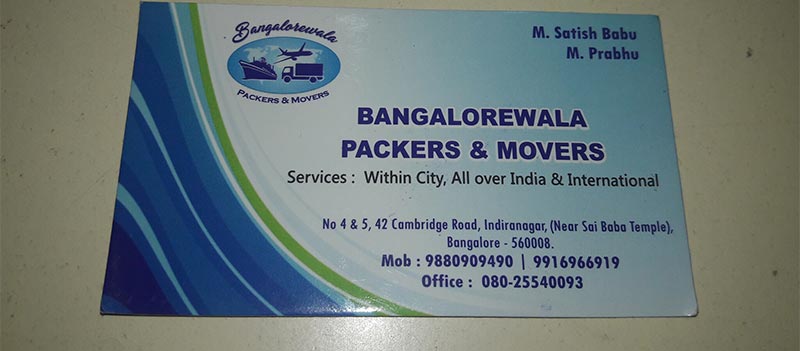 Bangalorewala Packers And Movers