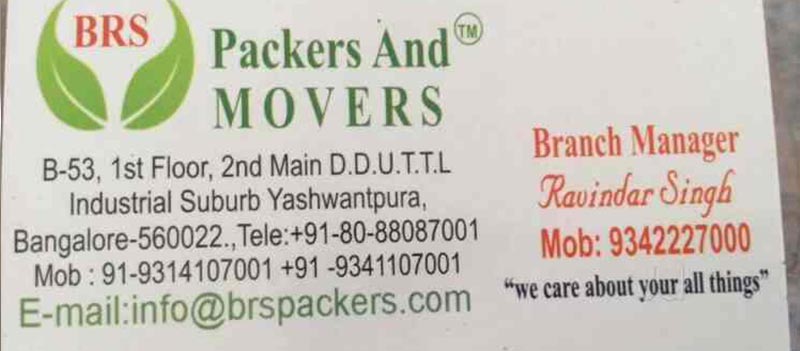 Brs Packers And Movers