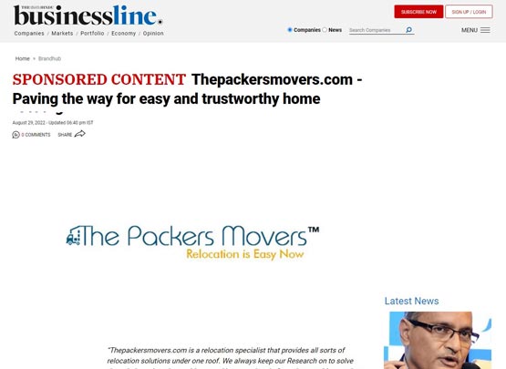 Thepackersmovers News on thehindubusinessline
